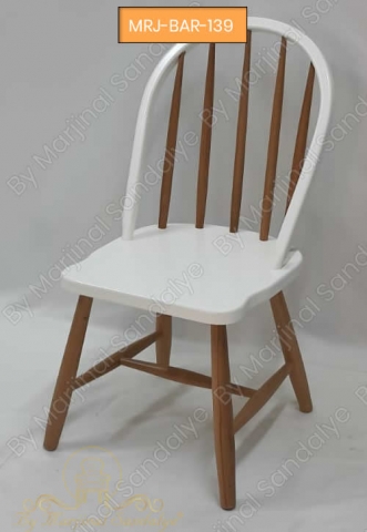 Ahsap Beyaz Yemek Masasi Cift Renkli Tasarim Sandalye ByMarjinal Sandalye MRJ BAR 139