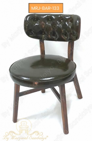 Ahsap Koyu Yesil Oturak Sirt Klasik Modern Sandalye Kisa Sandalye ByMarjinal Sandalye MRJ BAR 133