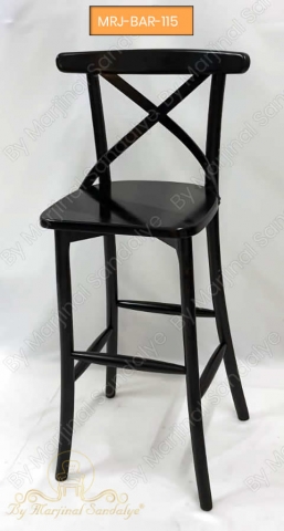 Klasik Siyah Bar Sandalyesi Yuksek Sandalye Sade Bar Sandalyesi ByMarjinal Sandalye MRJ BAR 115
