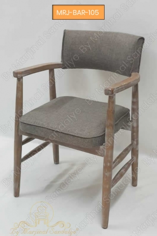 Vintage Eskitme Ayakli Minderli Sirt Kolcakli Sandalye Eskitmeli Sandalye Modeli ByMarjinal Sandalye MRJ BAR 105